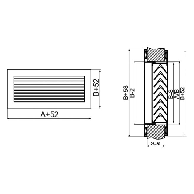 АП-1000х300 решетка переточная дверная
