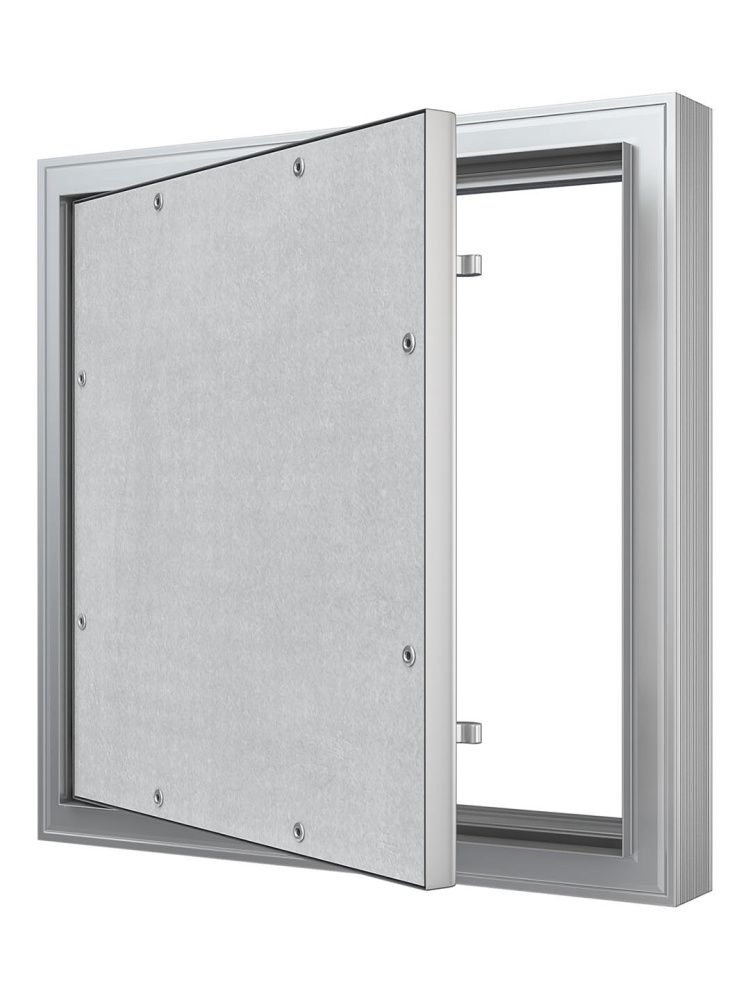 Люк ревизионный D C ERAmo Comfort 400х300 скрытый монтаж усиленная петля алюминий EVECS