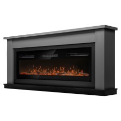 Каминокомплект: Очаг Electrolux Infinity EFP/P-1600ULS N, портал Canto Long графит, черный